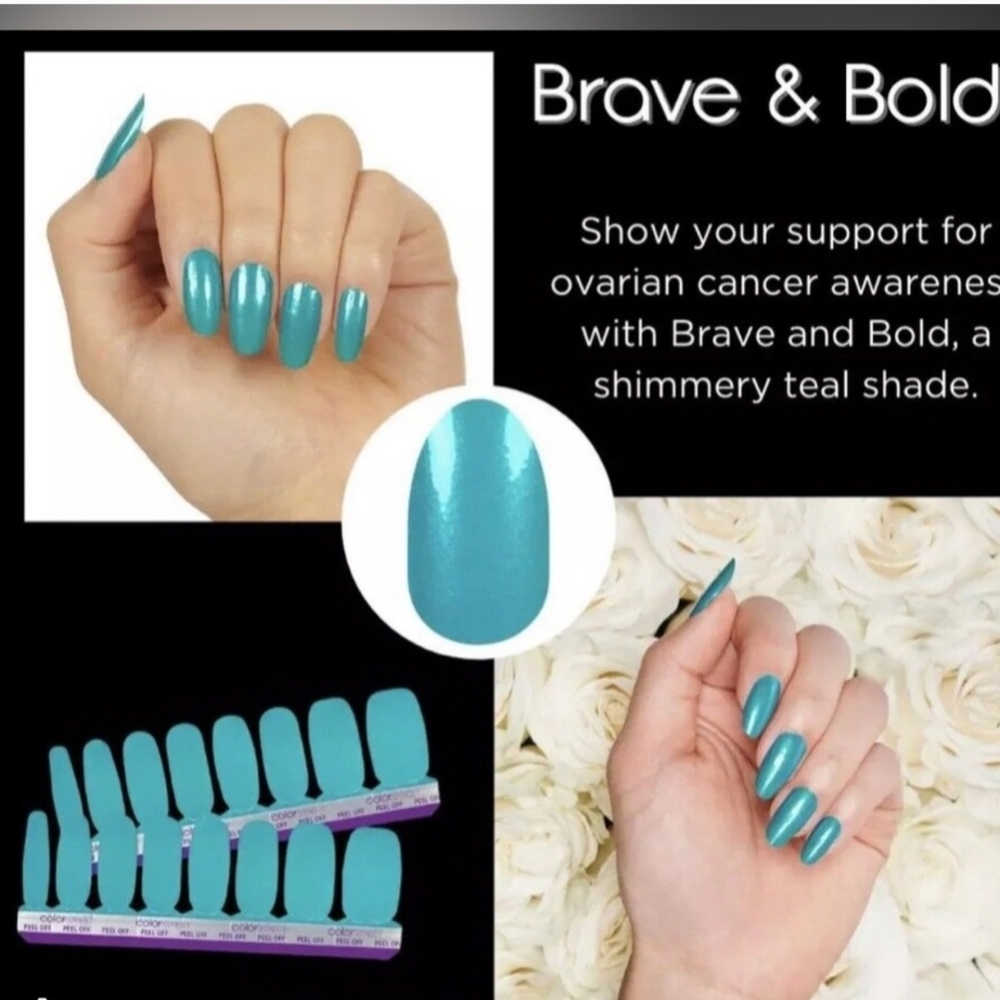 Brave and Bold Color Street Teal Nail Wraps